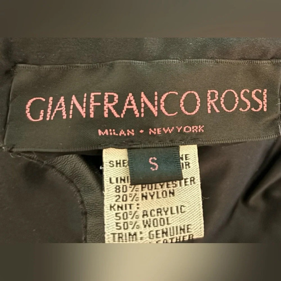 Gianfranco Rossi Womens Reversible Vest Rabbit Fur-Satin Bodice Sweater Sz Small - Picture 6 of 11